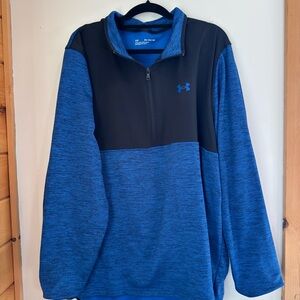 Under Armour Men's Royal Blue and Black Quarter-Zip Performance Jacket